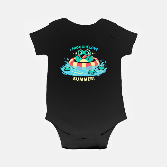 I Froggin Love Summer-Baby-Basic-Onesie-TechraNova