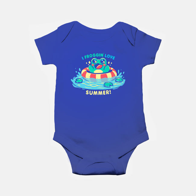 I Froggin Love Summer-Baby-Basic-Onesie-TechraNova