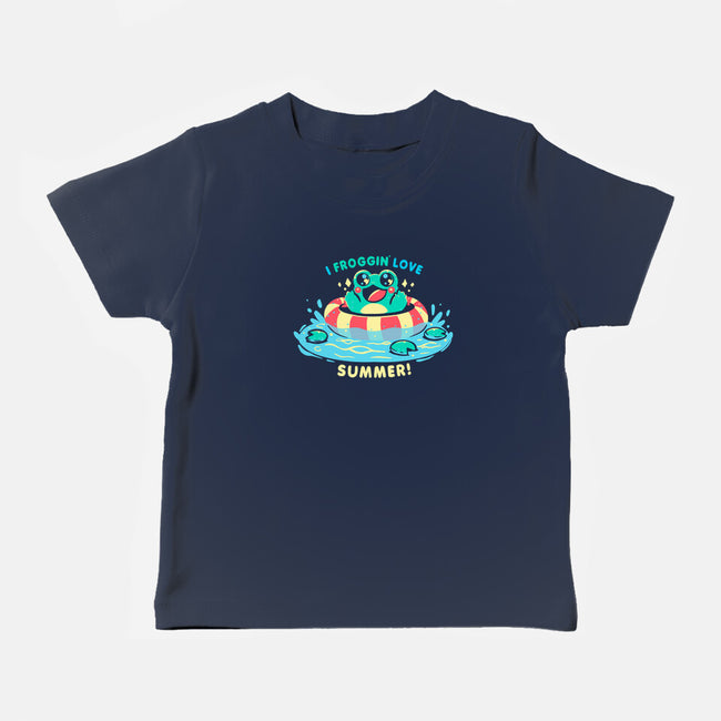 I Froggin Love Summer-Baby-Basic-Tee-TechraNova
