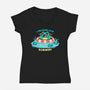 I Froggin Love Summer-Womens-V-Neck-Tee-TechraNova