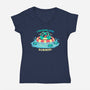 I Froggin Love Summer-Womens-V-Neck-Tee-TechraNova