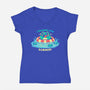 I Froggin Love Summer-Womens-V-Neck-Tee-TechraNova