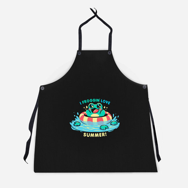 I Froggin Love Summer-Unisex-Kitchen-Apron-TechraNova