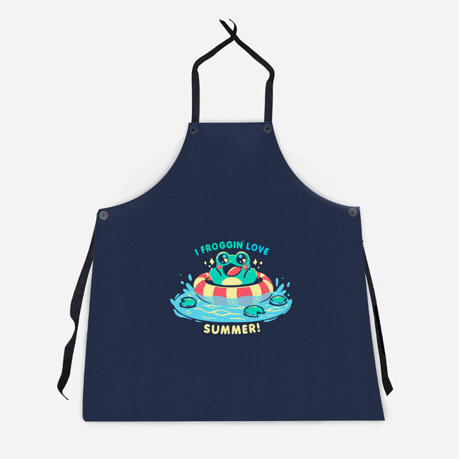 I Froggin Love Summer-Unisex-Kitchen-Apron-TechraNova