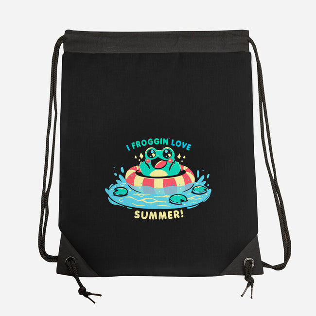 I Froggin Love Summer-None-Drawstring-Bag-TechraNova