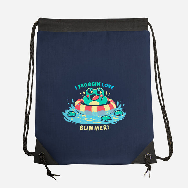 I Froggin Love Summer-None-Drawstring-Bag-TechraNova