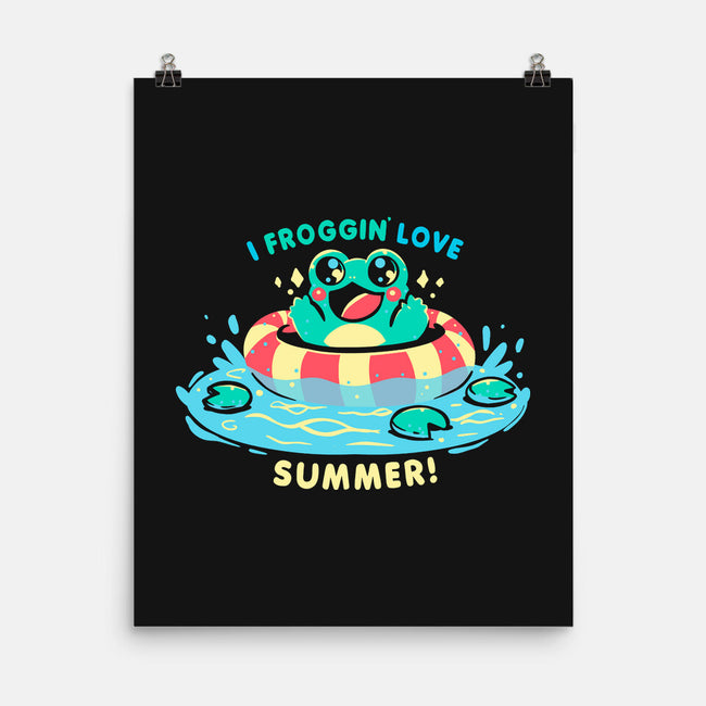 I Froggin Love Summer-None-Matte-Poster-TechraNova