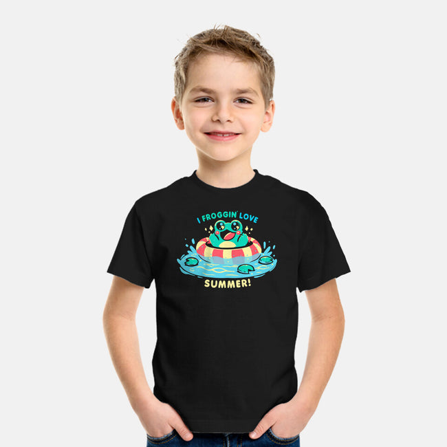 I Froggin Love Summer-Youth-Basic-Tee-TechraNova