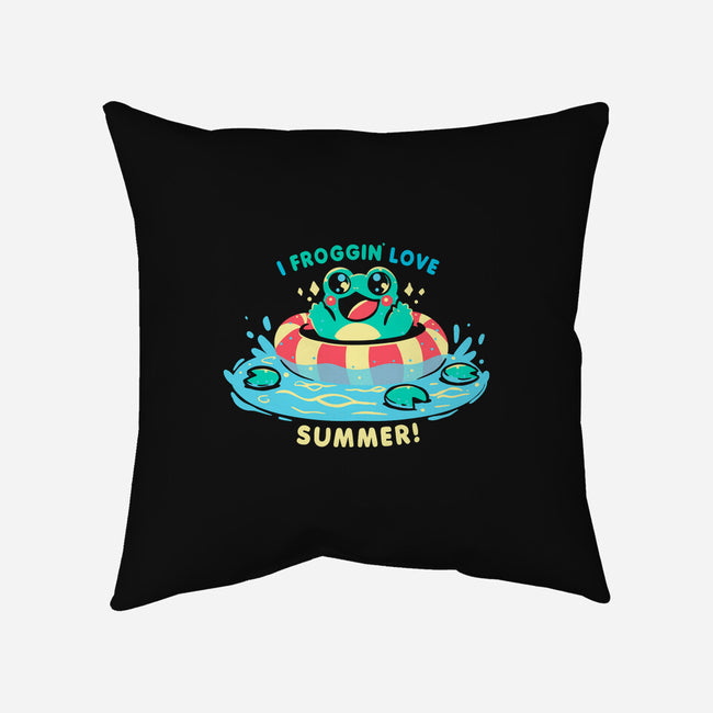 I Froggin Love Summer-None-Removable Cover w Insert-Throw Pillow-TechraNova