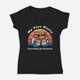 My Face Hurts-Womens-V-Neck-Tee-Wenceslao A Romero