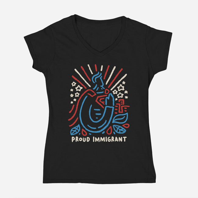 Here To Make A Difference-Womens-V-Neck-Tee-Wenceslao A Romero