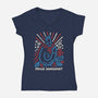 Here To Make A Difference-Womens-V-Neck-Tee-Wenceslao A Romero