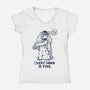 Extraterrestrial Is Fine-Womens-V-Neck-Tee-Getsousa!