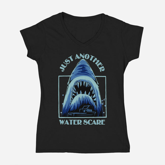 Water Scare-Womens-V-Neck-Tee-rmatix