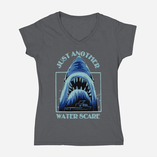 Water Scare-Womens-V-Neck-Tee-rmatix