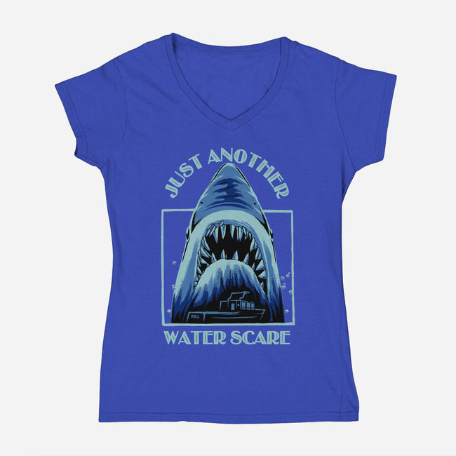 Water Scare-Womens-V-Neck-Tee-rmatix