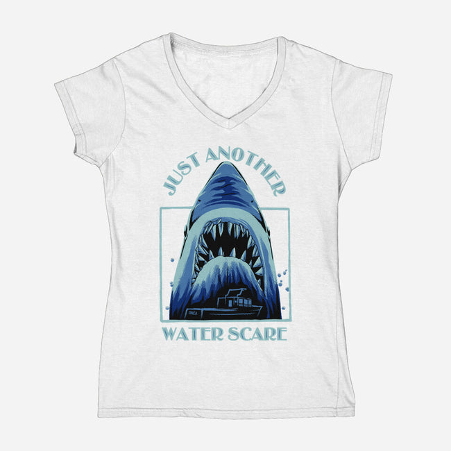 Water Scare-Womens-V-Neck-Tee-rmatix