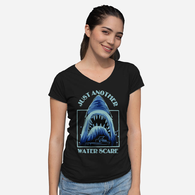Water Scare-Womens-V-Neck-Tee-rmatix