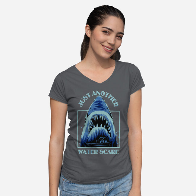 Water Scare-Womens-V-Neck-Tee-rmatix
