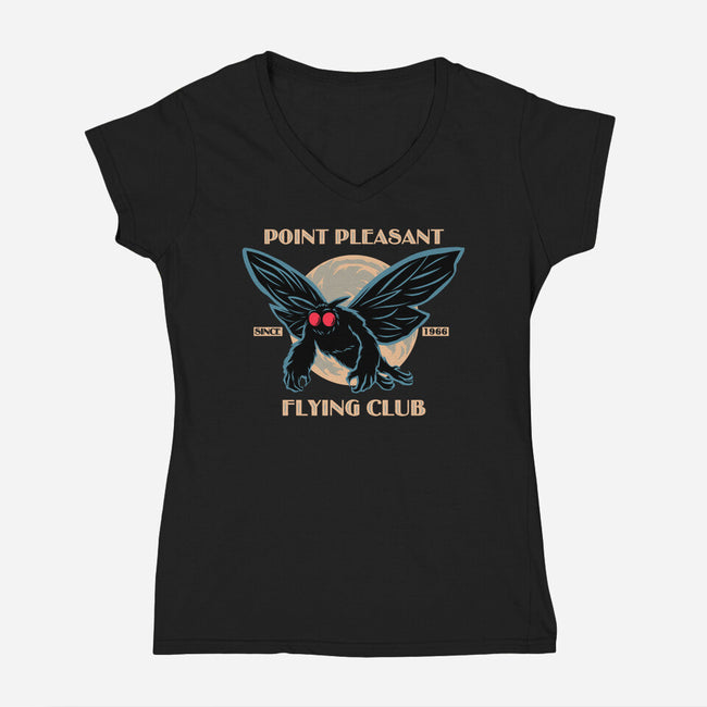 Flying Club-Womens-V-Neck-Tee-rmatix