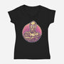 Keep It Golden-Womens-V-Neck-Tee-glitchygorilla
