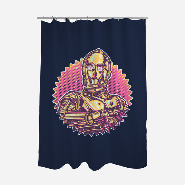 Keep It Golden-None-Polyester-Shower Curtain-glitchygorilla