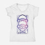 Gemini Galaxy Sign-Womens-V-Neck-Tee-jrberger
