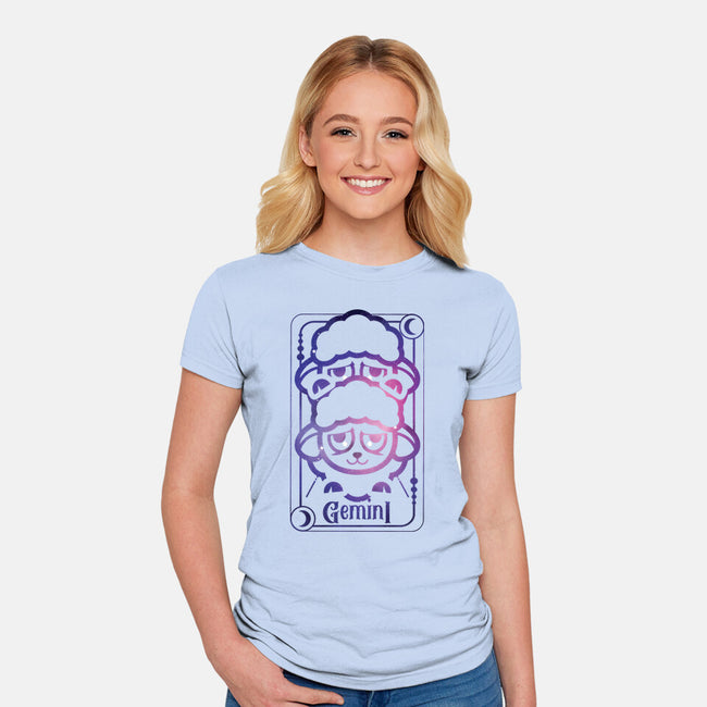 Gemini Galaxy Sign-Womens-Fitted-Tee-jrberger