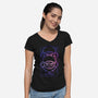 Gemini Galaxy Sign-Womens-V-Neck-Tee-jrberger