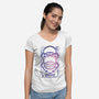 Gemini Galaxy Sign-Womens-V-Neck-Tee-jrberger