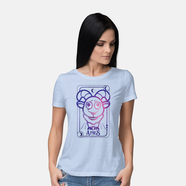 Aries Galaxy Sign-Womens-Basic-Tee-jrberger