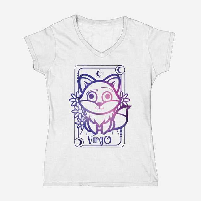 Virgo Galaxy Sign-Womens-V-Neck-Tee-jrberger