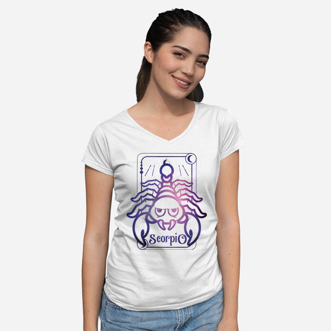 Scorpio Galaxy Sign-Womens-V-Neck-Tee-jrberger