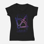 Sagittarius Galaxy Sign-Womens-V-Neck-Tee-jrberger