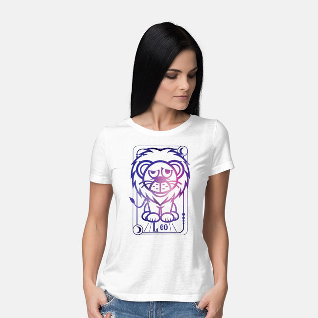 Leo Galaxy Sign-Womens-Basic-Tee-jrberger