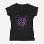 Cancer Galaxy Sign-Womens-V-Neck-Tee-jrberger