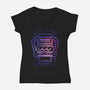 Aquarius Galaxy Sign-Womens-V-Neck-Tee-jrberger