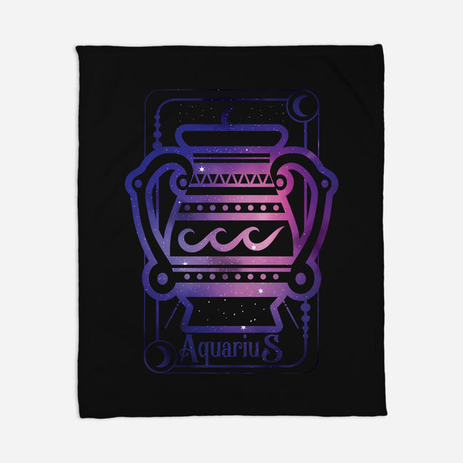 Aquarius Galaxy Sign-None-Fleece-Blanket-jrberger