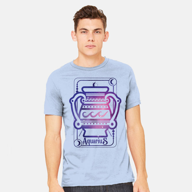 Aquarius Galaxy Sign-Mens-Heavyweight-Tee-jrberger