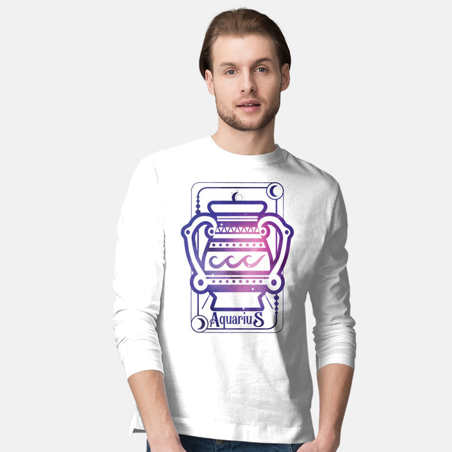 Aquarius Galaxy Sign-Mens-Long Sleeved-Tee-jrberger