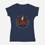 Unicorn Believer-Womens-V-Neck-Tee-glitchygorilla