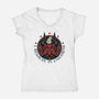 Unicorn Believer-Womens-V-Neck-Tee-glitchygorilla