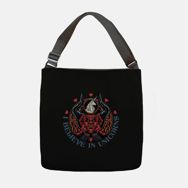 Unicorn Believer-None-Adjustable Tote-Bag-glitchygorilla