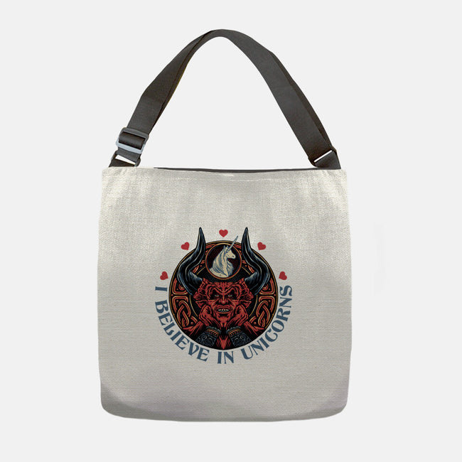 Unicorn Believer-None-Adjustable Tote-Bag-glitchygorilla
