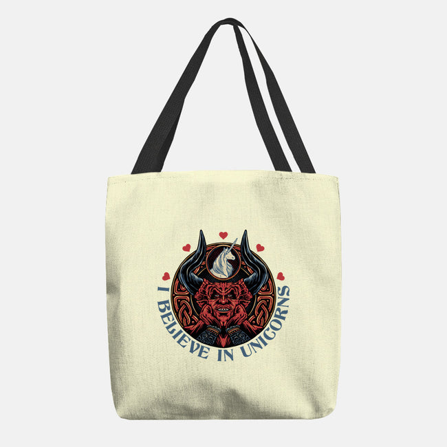 Unicorn Believer-None-Basic Tote-Bag-glitchygorilla