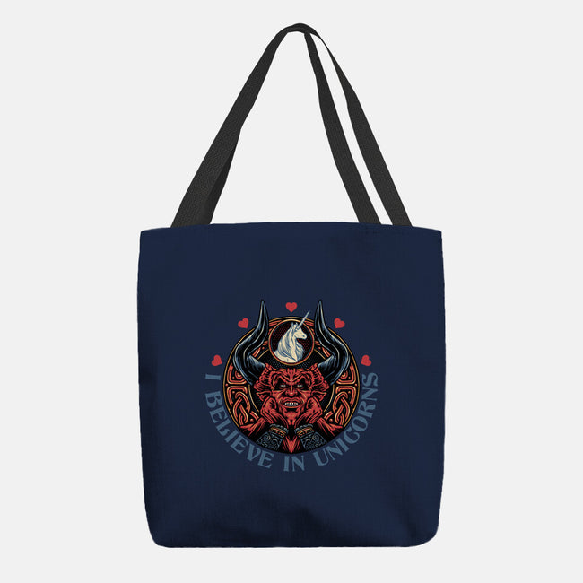 Unicorn Believer-None-Basic Tote-Bag-glitchygorilla