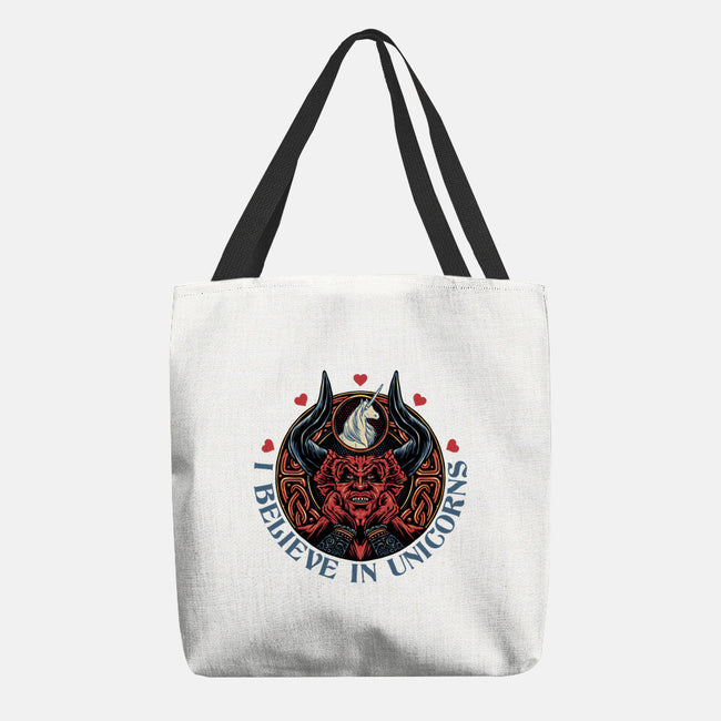 Unicorn Believer-None-Basic Tote-Bag-glitchygorilla