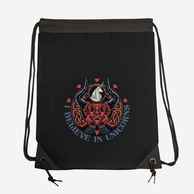 Unicorn Believer-None-Drawstring-Bag-glitchygorilla
