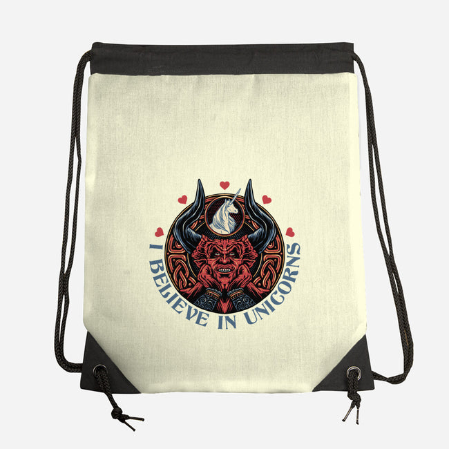 Unicorn Believer-None-Drawstring-Bag-glitchygorilla