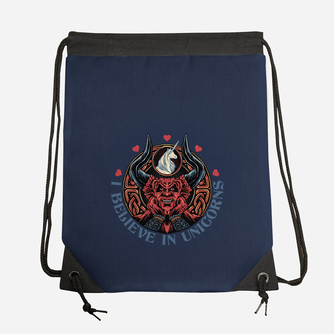 Unicorn Believer-None-Drawstring-Bag-glitchygorilla